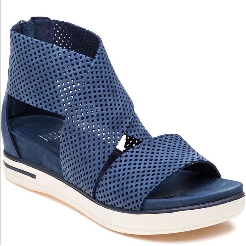 Eileen Fisher‎ Perforated Wedge Sandal - Women's Casual Comfort